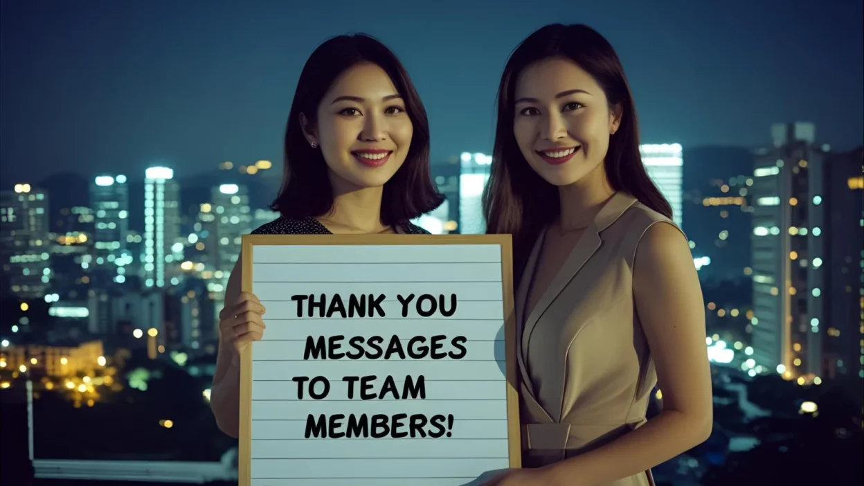 Thank You Messages to Team Members