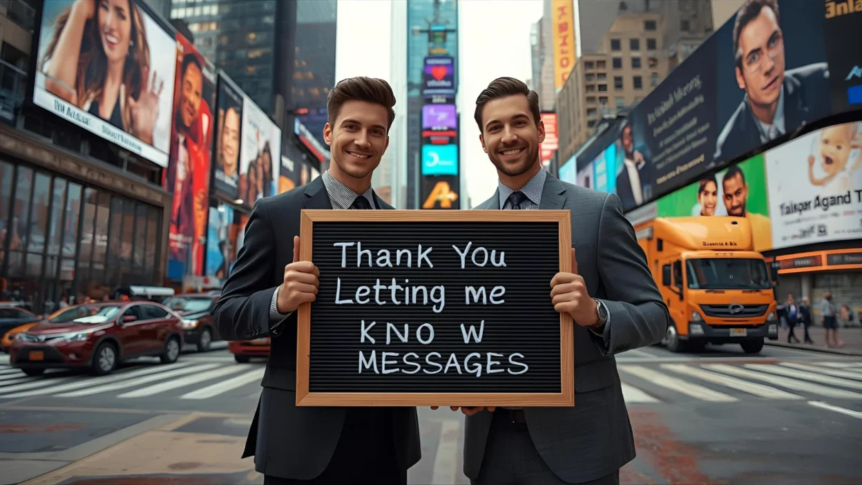 Thank You for Letting Me Know Messages