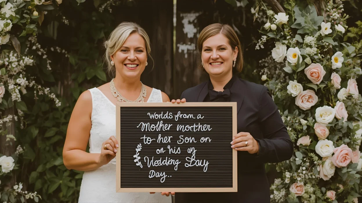 Words from a Mother to Her Son on His Wedding Day