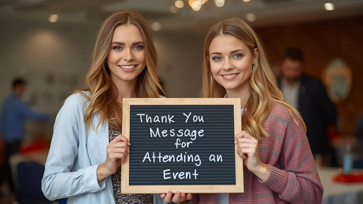 Thank You Message for Attending an Event